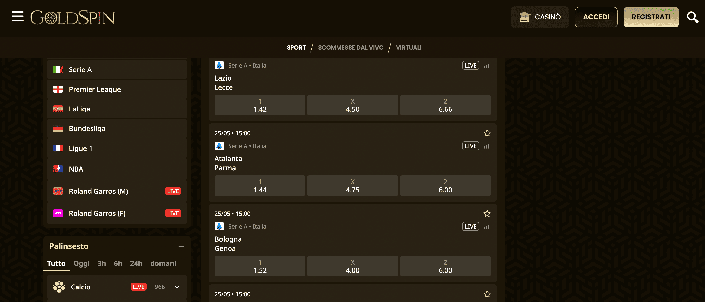 Goldspin Scommesse